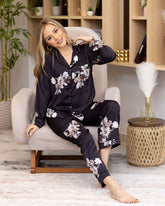 منامة حريمي ساتان مطبوعة بكم (1) - WELLA EGYPT