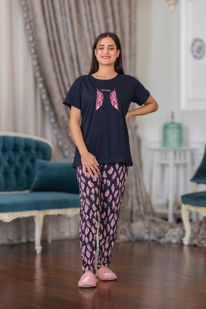 Woman Summer Pajama Cotton Printed