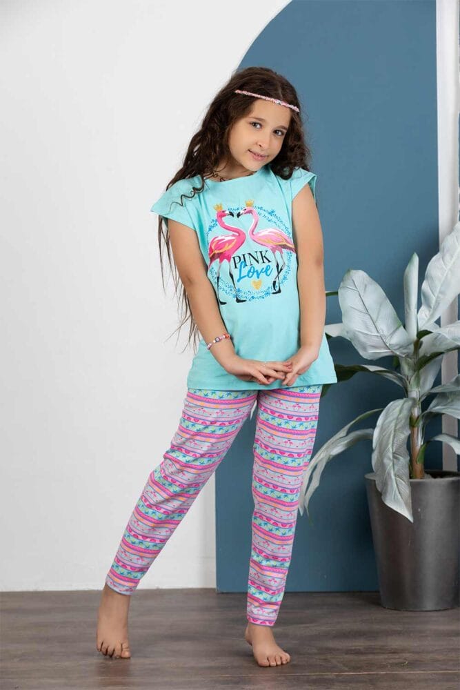 pajama for kids printed Flamingo