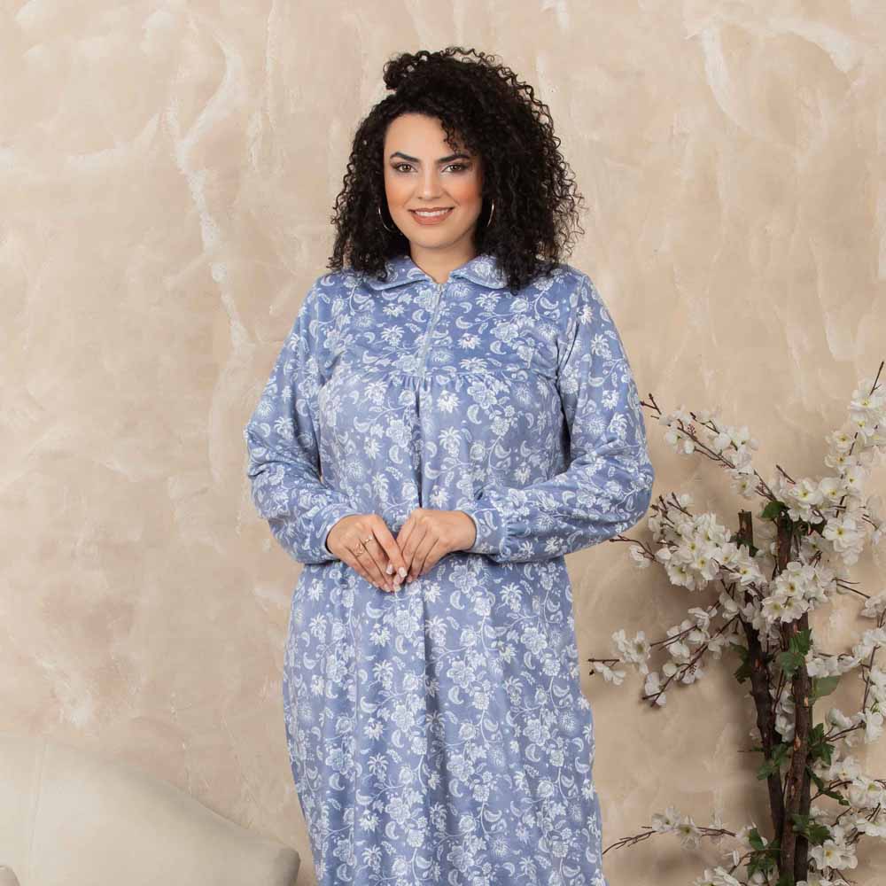 Woman Winter NightGown embroidery 16