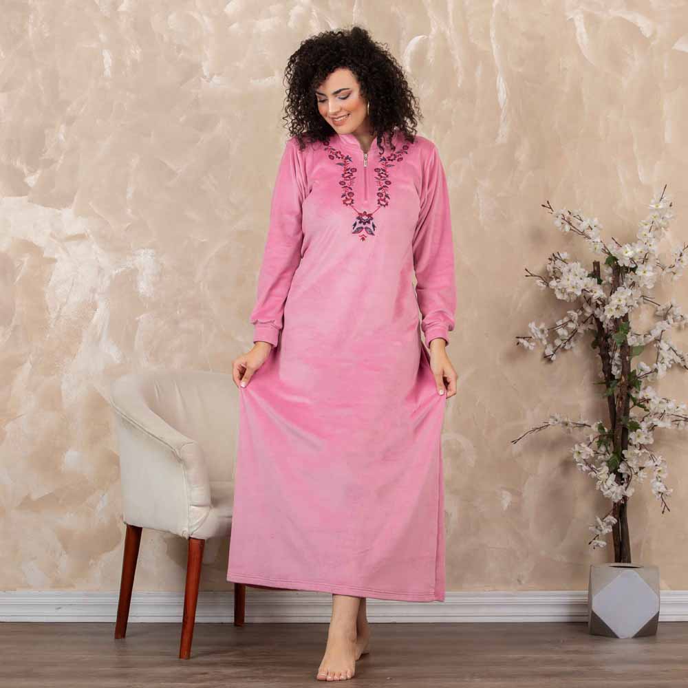 Woman Long Sleeve NightGown 1
