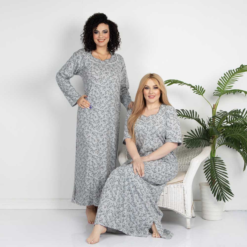 Woman Long Sleeve NightGown 2