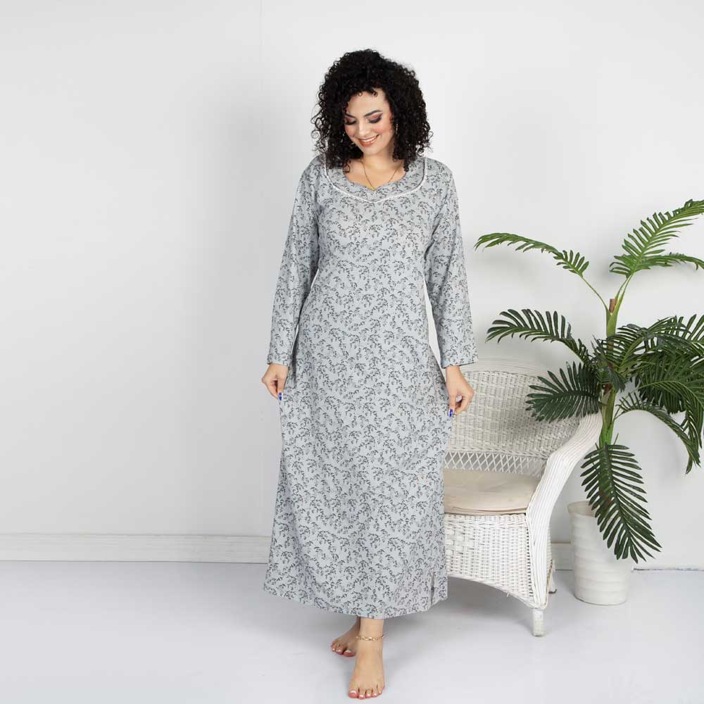 Woman Long Sleeve NightGown 2